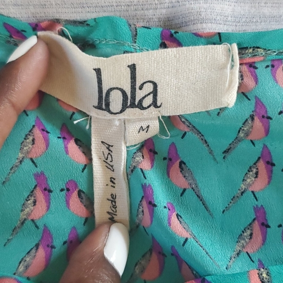 Aqua Teal Bird Top - Picture 4 of 5